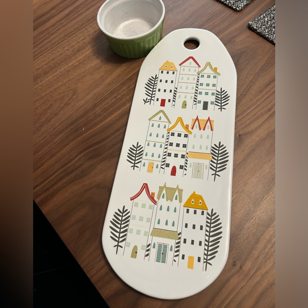 Danica Ceramic Serving Board 
Scandinavian Village  12.5”